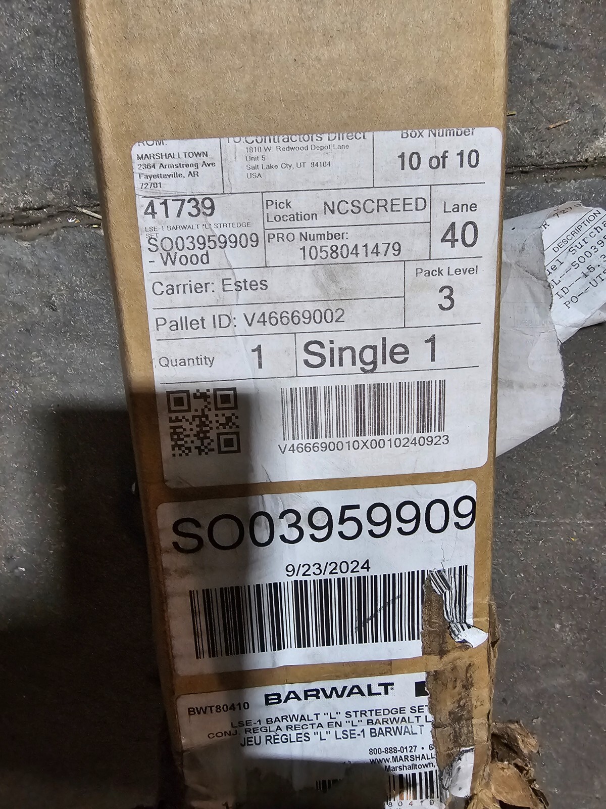 QTY 5 Barwalt L Straightedge High-Quality Aluminum Construction BWT80410