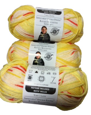 Loops & Threads Yarn Impeccable Speckle Stripes  Sunrise  3 Pack