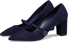 550 STUART WEITZMAN SW 75 Pointed Toe Mary Jane Pump NICE BLUE 9 PC3