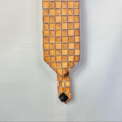 MICHAEL Michael Kors Orange Square Plaid Suit Neck Tie