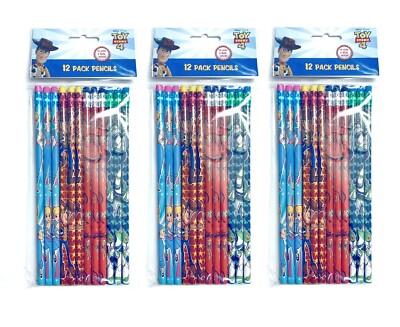Disney PIXAR TOY STORY 4 : PACK OF 3 - 12X Pencils School Supplies