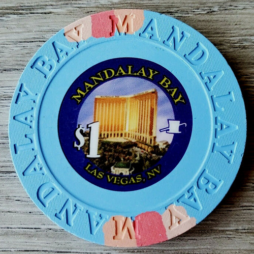 $1 Las Vegas Mandalay Bay Small Inlay Casino Chip