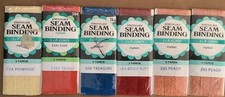 NOS J P COATS Stretch Lace Seam Binding Lot of 6 Mixed Colors 3yds per package