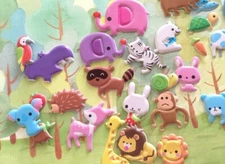 Puffy Zoo Baby Kawaii Animals Elephants Sticker Sheet Junk Journal Girly