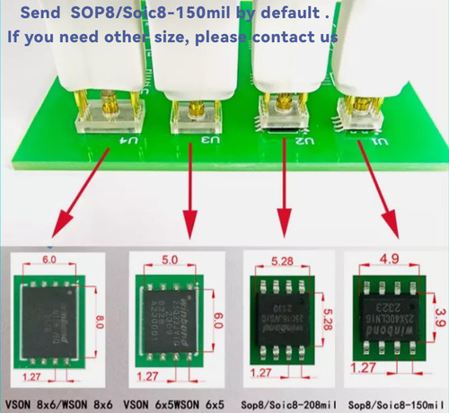 Pin Flash 1pc Adapter Clip Pin Flash on Chip Sop8/Soic8/Vsop8/Wson8 SPI SOP8 ...
