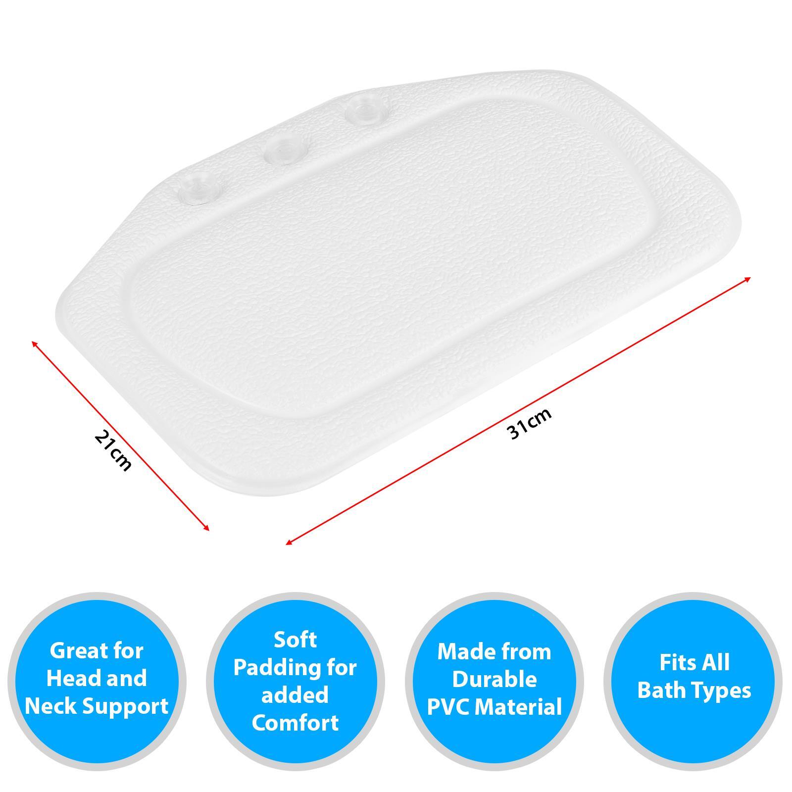 Waterproof Bath Pillow Padded Bath Cushion Head Neck Back Support