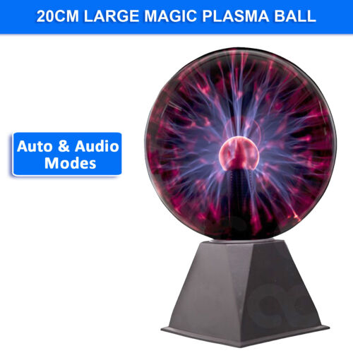 20cm Large Plasma Ball 8 inch Lamp Millennium Thunder Ball Brand New Sound Auto - Picture 1 of 5