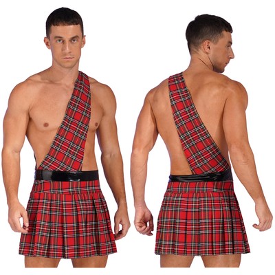 Kilt écossais Pour Homme - Carreaux Classiques - Jupe Streetwear Confortable - Poches Cargo - Pour Highland, Quotidien - 8