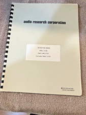 AUDIO RESEARCH / MODEL D-52B /  POWER AMPLIFIER / OWNER MANUAL AND SCHEMATIC /