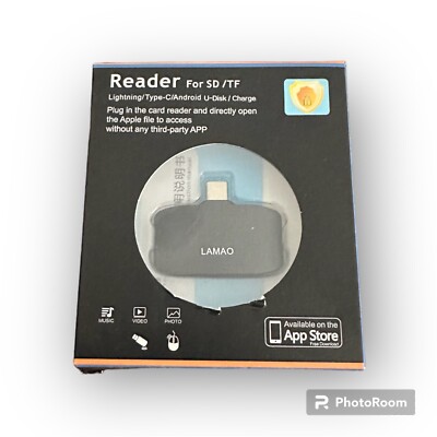 USB C to SD TF New Card Reader Type-C Hub Adapter for Android U-Disk Black