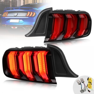 E-MARK LED Rückleuchten für Ford USA /EU Mustang S550 2015-2020 Blinker 5-Modi