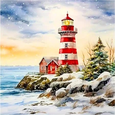 Lighthouse Diamond Painting Kit for Adults - Diamond Art Beginners - DIY Full Di