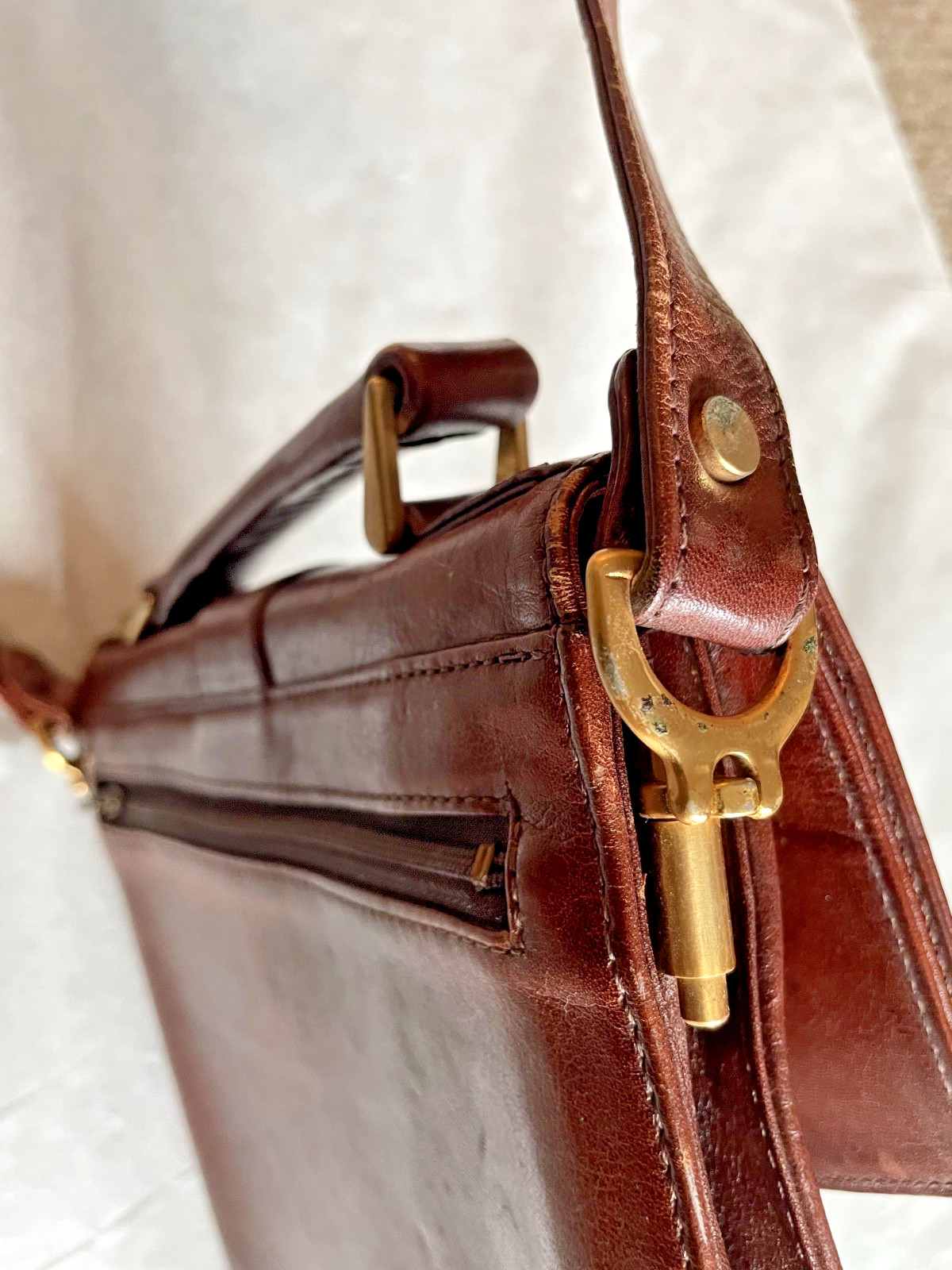 Vintage Leather Locking Document Briefcase with s… - image 14