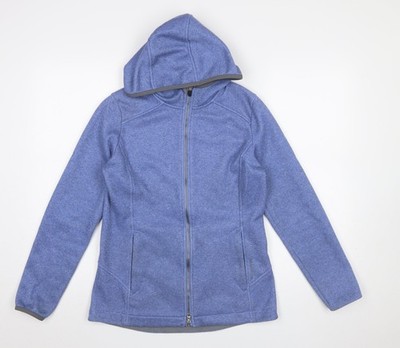 Hoodie Damen UK Größe S Zero Restriction blau durchgehender Reißverschluss