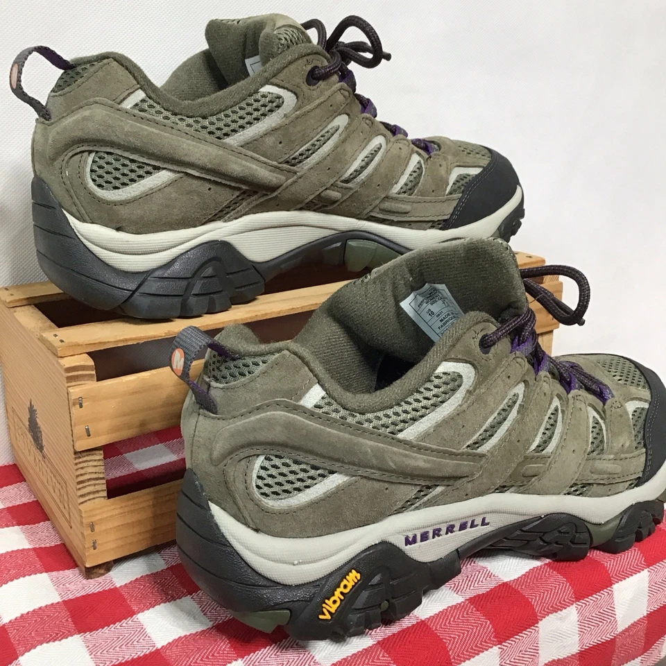 Merrell Moab 2 Mid Waterproof Hiking Boots Woman’s Size 10 Olive Outdoor - Image 3 of 4