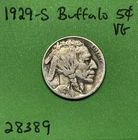 1929-S Buffalo 🦬 Indian Head Nickel 5c Vg Very Good