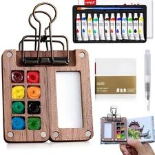 Watercolor Kit, Tobios Mini Watercolor Paint Set, 12 Color Mini Watercolor