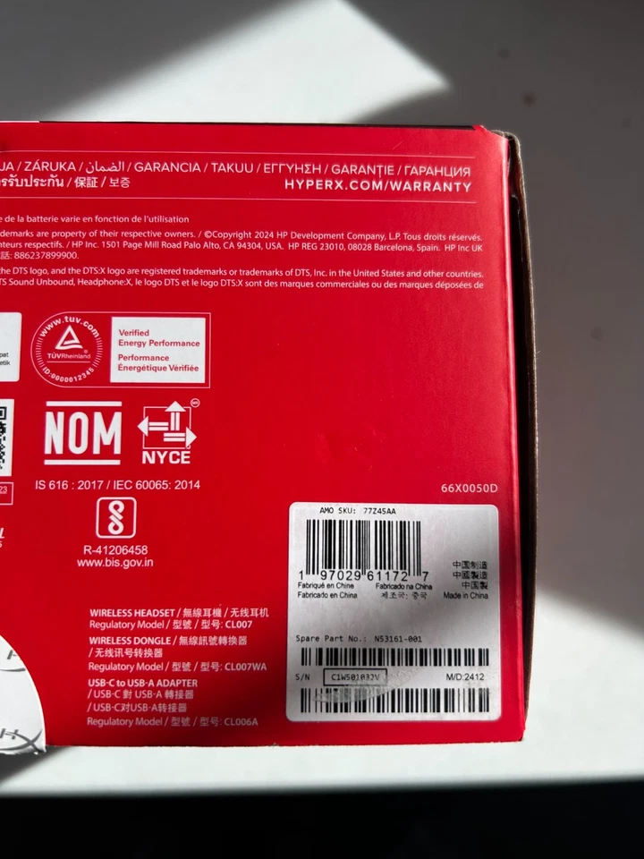 HYPERX Cloud III Wireless Gaming Headset - Black, BRAND NEW, DISPLAY ITEM - Image 2 of 4