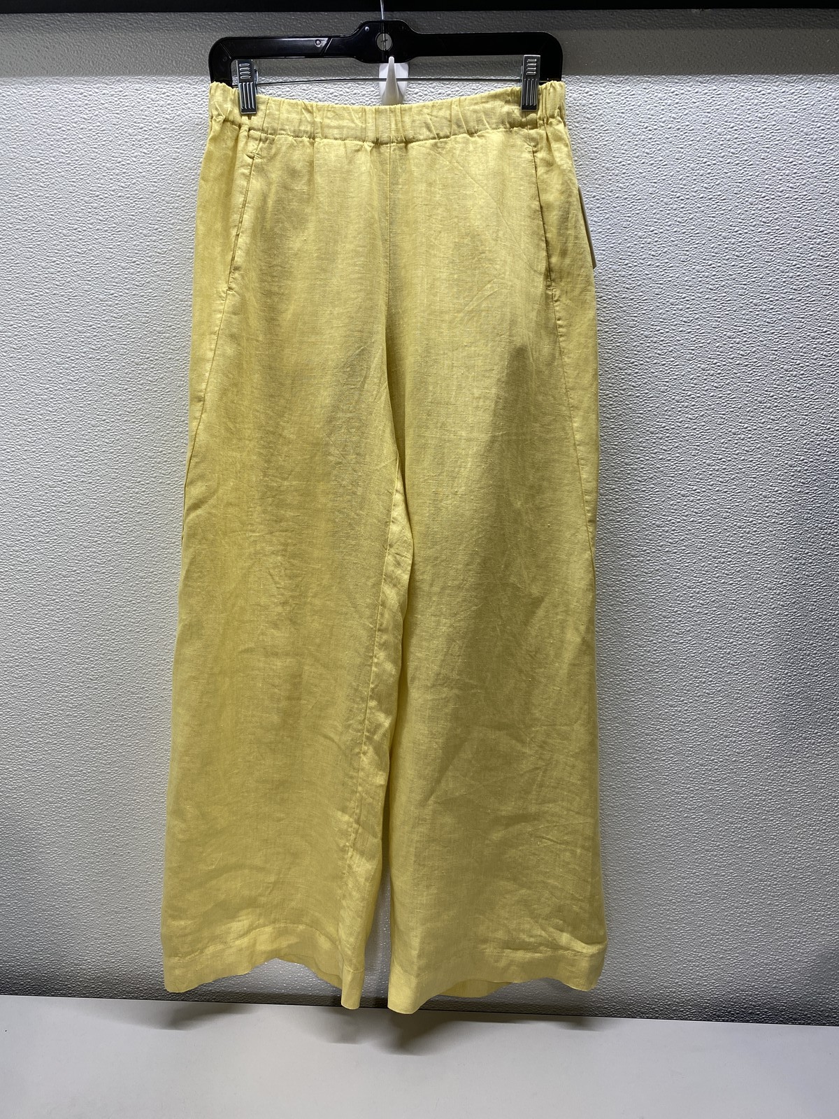 Velvet by Graham & Spencer Womens Yellow Linen Wide Leg Pants Size S *SAMPLE*