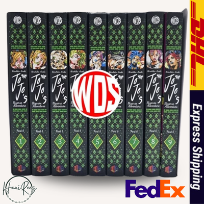 Jojo's Bizarre Adventure Part 6 Vol 1-9 Manga English Full Set by