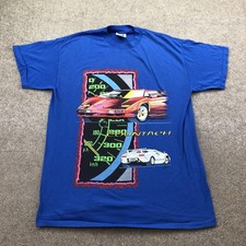 Vintage Lamborghini Countach Shirt Mens Large Blue SSI Sports Car 1992 90s