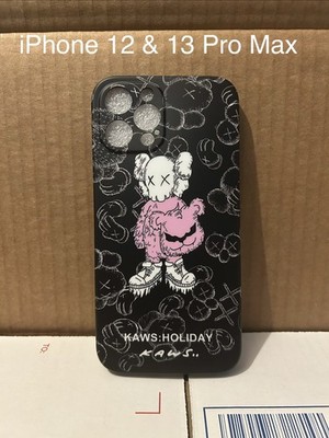KAWS Companion Cartoon Black Pink Back Case for iPhone 12 13 Pro Max