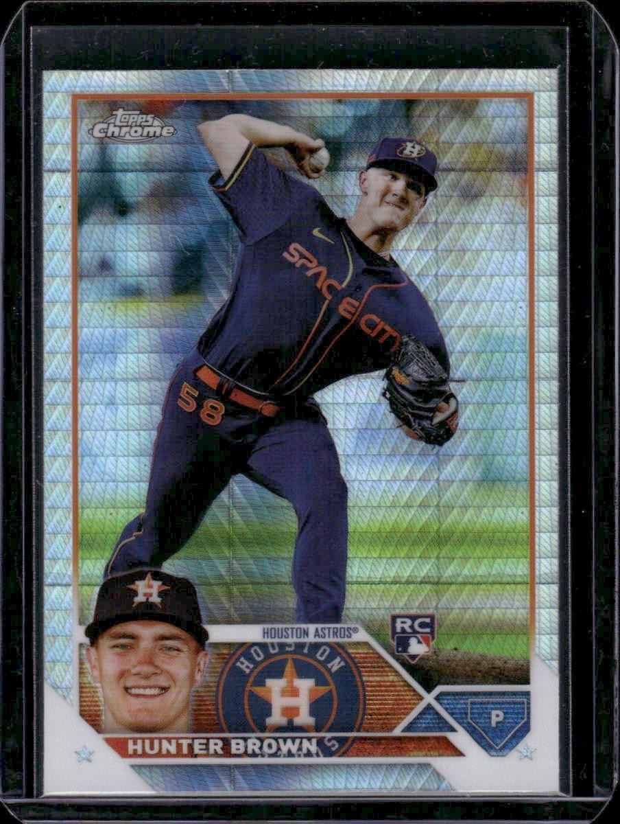 2023 Topps Chrome #197 Hunter Brown Rookie Prism Refractor Houston Astros