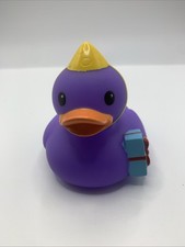 PURPLE BIRTHDAY RUBBER DUCKIE Jeep Duck Toy 2016 Party Hat Gift Bath Toy