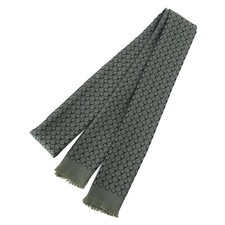 ExcellentConditionHERMESFloralTieScarfTie100SilkKhakiUnisexSilkTieMensWomensScar