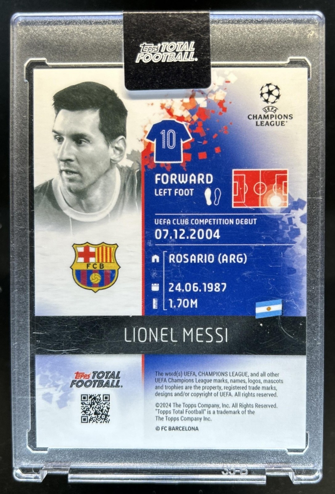 2024-25 Topps UEFA Lionel Messi Pro Pass #/99 FC Barcelona view 2