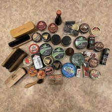 LOT of 39 Vintage Shoe Shine Polish Leather Care Kiwi Cavalier Esquire Griffin