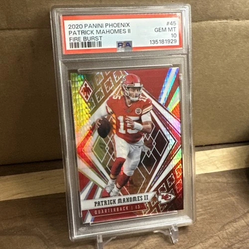 2020 Panini Phoenix Fire Burst #45 Patrick Mahomes IIC hiefs PSA 10 GEM MINT