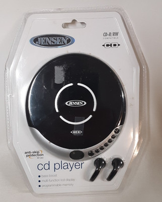 Jensen Portable CD Player NEW SEALED CD-R RW Bass Boost Anti Skip
