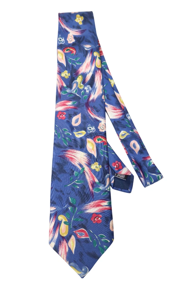 Corbata para hombre Marks & Spencer talla única multicolor patrón floral seda pura Foto 4 de 4