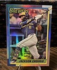 Topps 2025 Update 1990 Insert Jackson Chourio Brewers #U90-8 35th Anniversary