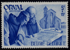 Belgium Scott #B 303a, MNH, 1941 Abbey of Orval Restoration Single