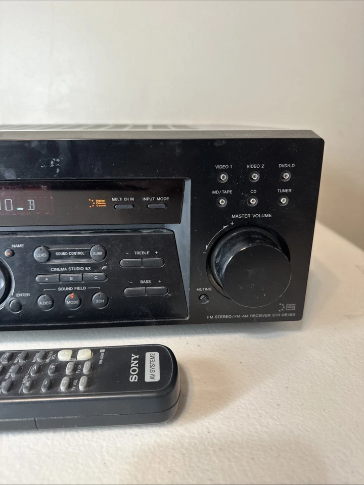 Sony STR-DE485 Audio Video Receiver Surround Sound W/ Remote Bundle Tested Works - Image 3 of 4