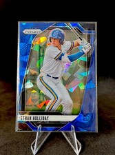 2025 Panini Prizm - Ethan Holliday, Ethan Holliday #82 Blue Ice Prizm (RC)