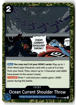 One Piece TCG Bandai No. OP14-058 Ocean Current Shoulder Throw Englisch