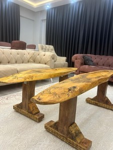 Handcrafted Wooden Garden Bench – Wood Burned Artistic Patterns | Unique Outdoor