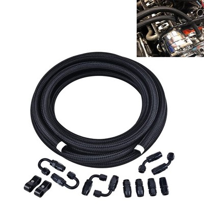 20FT AN8 Nylon Stahl geflochtenes Öl Kraftstoffleitung Schlauchendanschluss Set