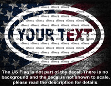Oval Custom Text Vinyl Decal Usa Made Us Seller Oval Custom Text Vinyl Decal Usa Made Us Seller