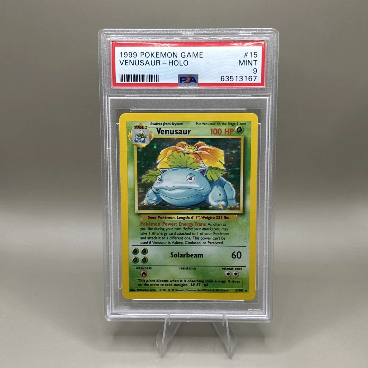 Pokémon TCG Base Set Venusaur Grade 9 Individual Collectible Card Game Cards  for sale
