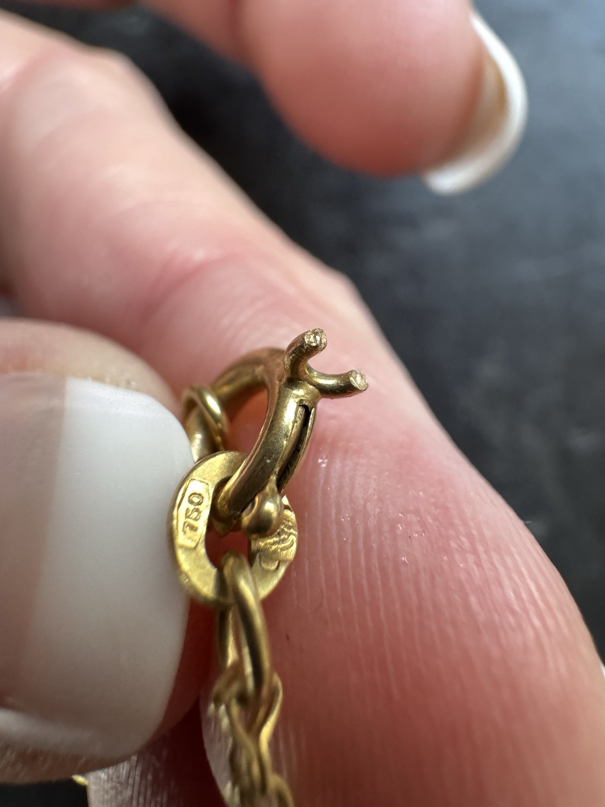 VTG Unoaerre 18K Gold Rare Loop In Loop Link Chai… - image 9