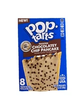 NEW KELLOGG’S FROSTED CHOCOLATEY CHIP PANCAKE POP TARTS 8 TOASTER PASTRIES
