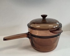 Corning Vision Amber Glass Double Boiler 3 Piece Set V-20-B 1.5L 1.5C France