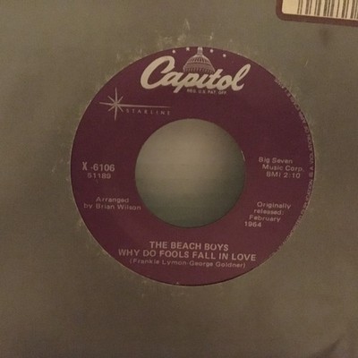 The Beach Boys Why Do Fools Fall In Love Fun Fun Fun 7'' 45 Record