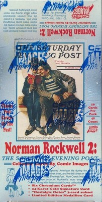 1995 COMIC IMAGES NORMAN ROCKWELL 2: SEALED BOX 48 PACKS, 10 CARDS PER PACK