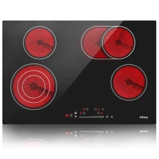 IsEasy 30" Residential Induction Electric Cooktops in Satin Glass with 4 Burners