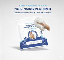 Rinse Free Bath Wipes| No Water Body Wash Sponge | Bed Bath, Elderly Care,Travel